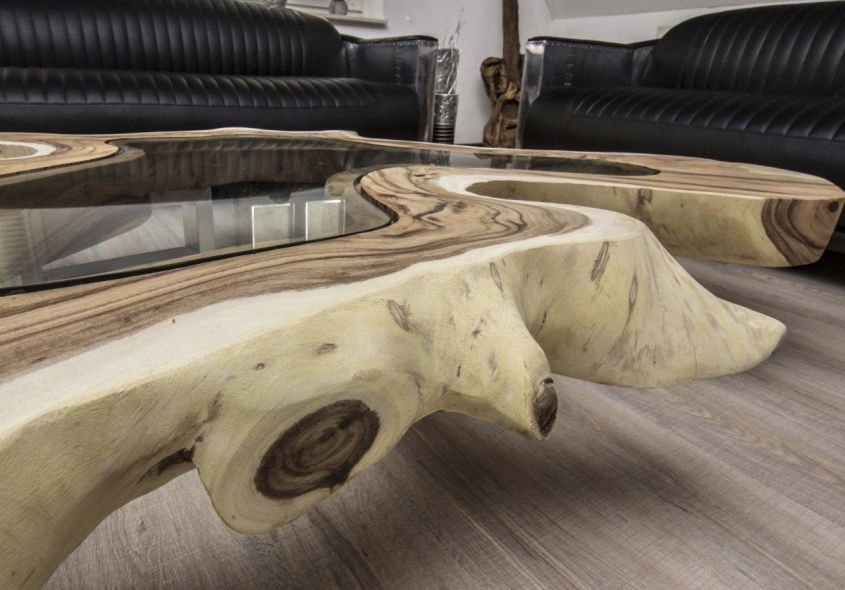 Clash live edge coffee table by Gerken 