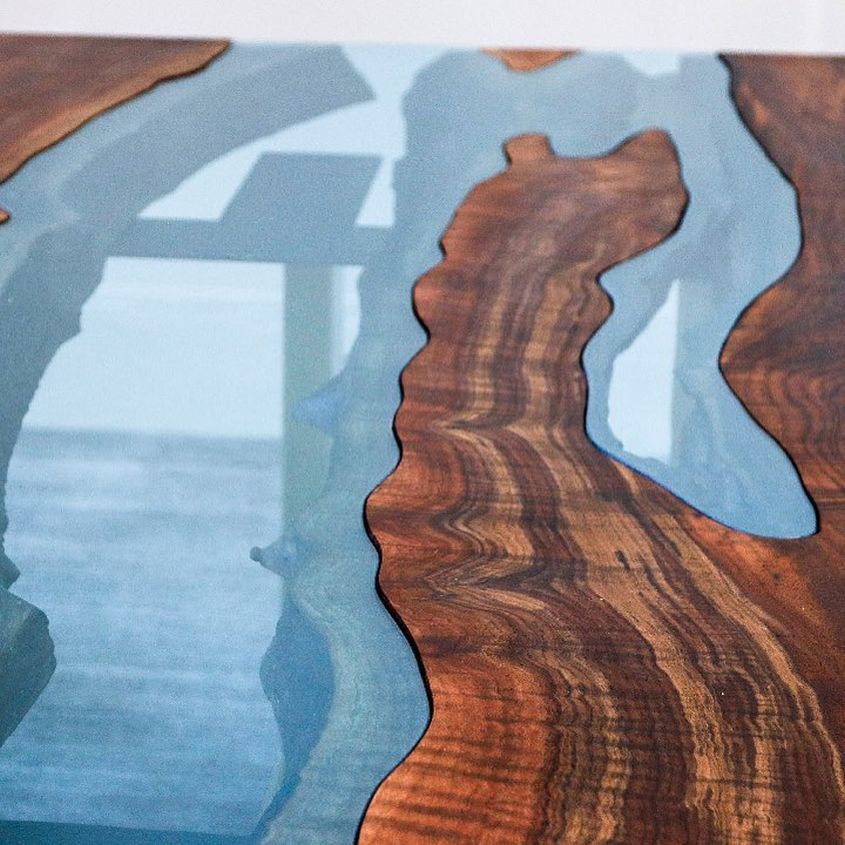 John Malecki’s DIY Live Edge Walnut Slab River Table 