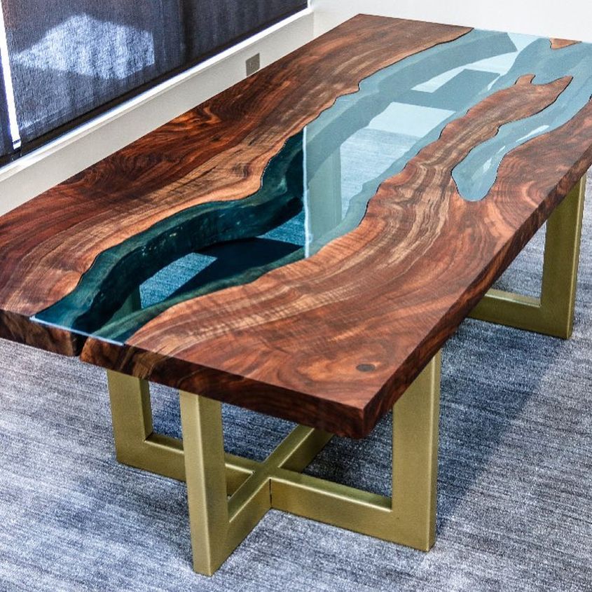 John Malecki’s DIY Live Edge Walnut Slab River Table 