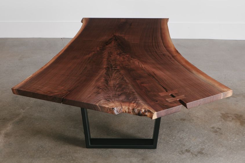 Live edge walnut coffee table from Elko Hardwoods