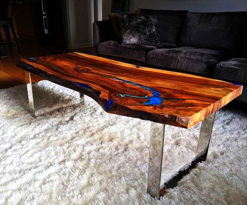 Featured image of post Live Edge Dark Wood Coffee Table : An interesting idea is to use resin to fill any cracks and holes in the wood.