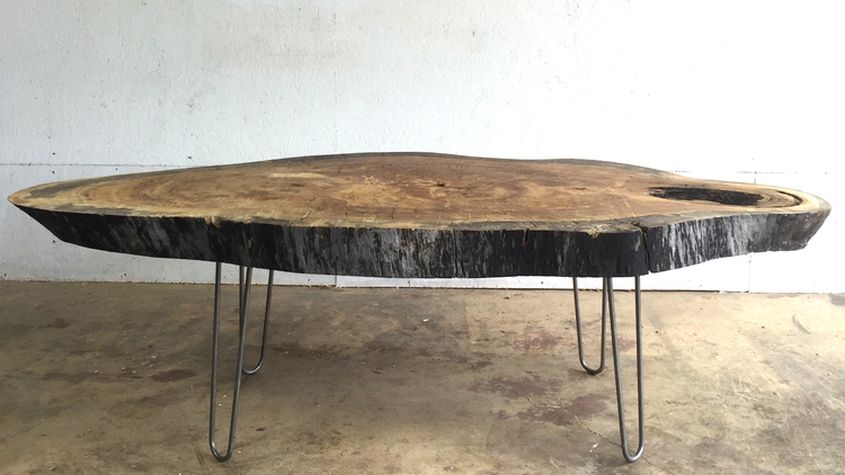 Giant live edge coffee table by Modern Builds 