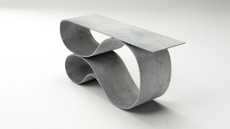 Neal Aronowitz’s Whorl table is made of Concrete Canvas