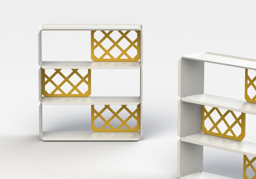Plane shelving by Sebastian Bergne