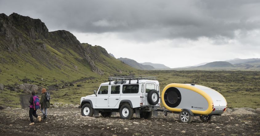 Rent Mink Teardrop Trailer to Glamp Around Icelandic Landscapes 