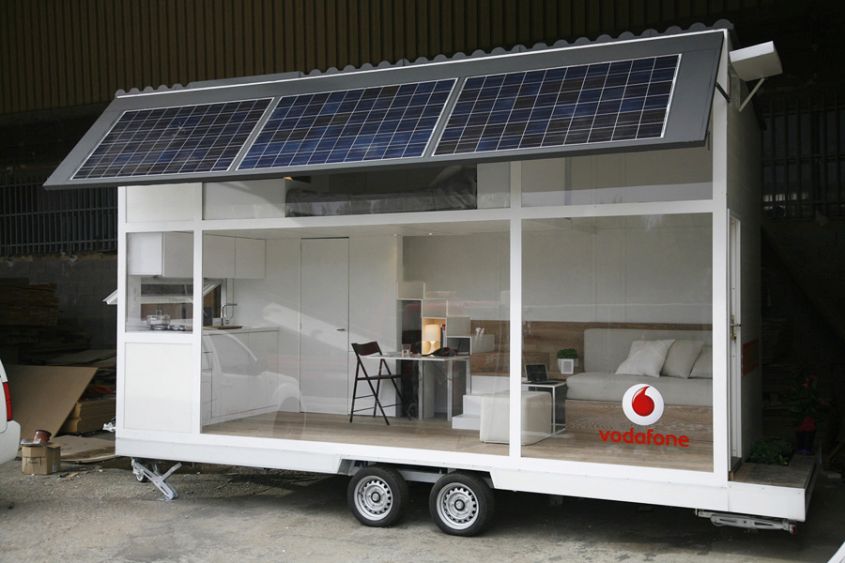 Vodafone tiny house on wheels 