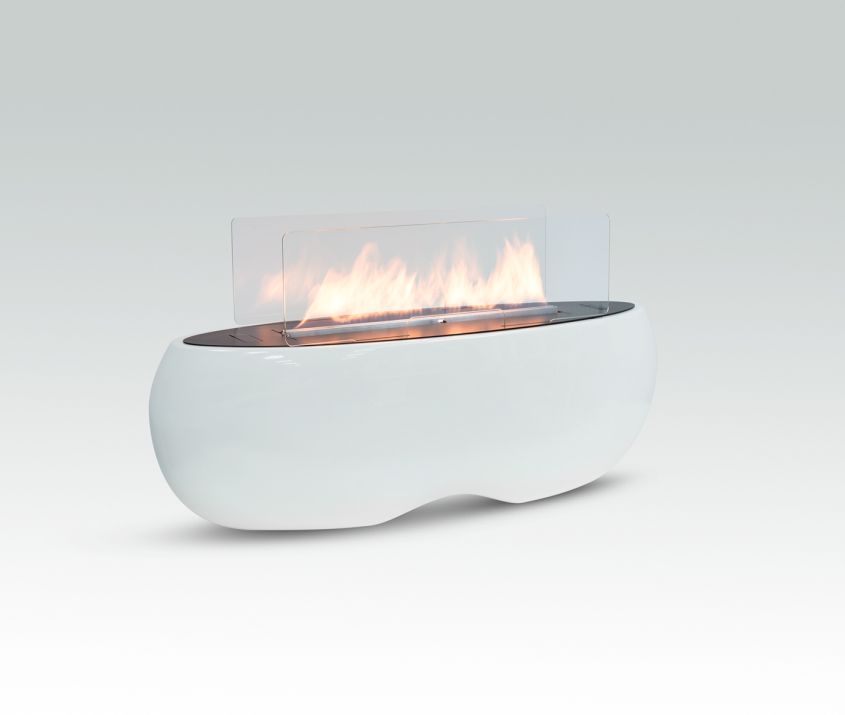 Zen freestanding bio-ethanol fireplace by Planika 