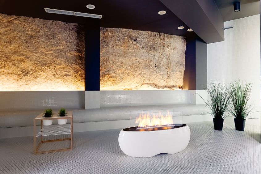 Zen freestanding bio-ethanol fireplace by Planika