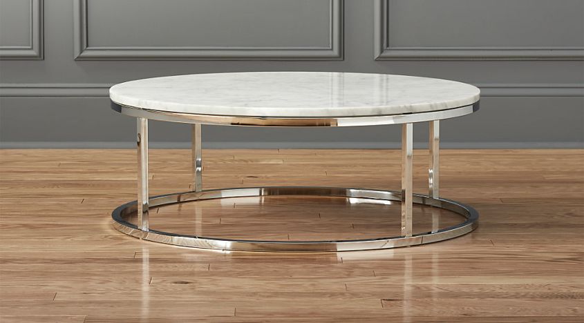 Round marble coffee table from Mobital