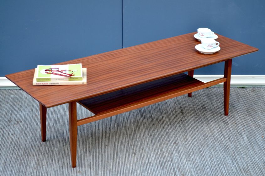 Vintage two tear teak coffee table