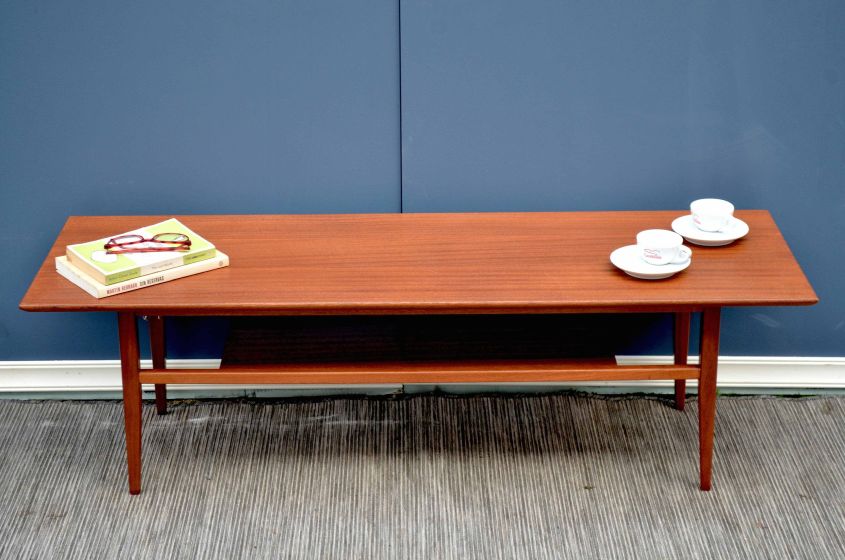 Vintage two tear teak coffee table
