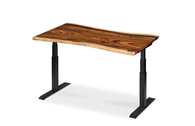 Alive Height-adjustable Live Edge Desk by ergonofis