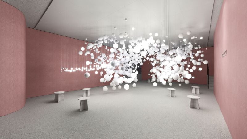 This Interactive Lighting Installation Glows and Dims with Your Breath