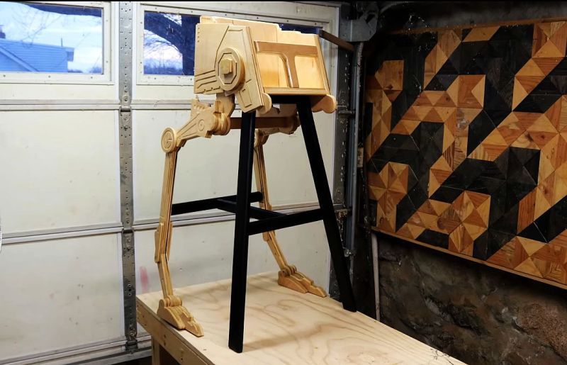 Creative Dad Builds Star Wars AT-ST High Chair for His Son