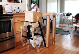 Creative Dad Builds Star Wars AT-ST High Chair for His Son