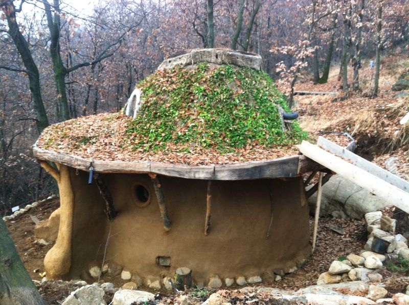 Earthbag Mushroom House, Damanhur Eco Village, Italy