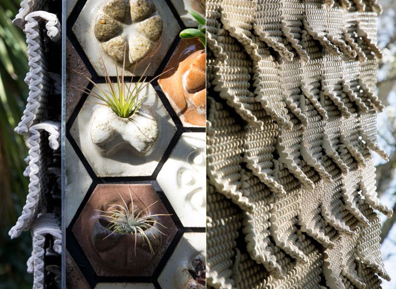 This 3D-Printed Cabin features a Living Wall of Succulents