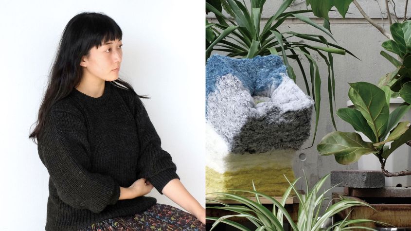 Eriko Yokoi’s recycled fiber soil planter