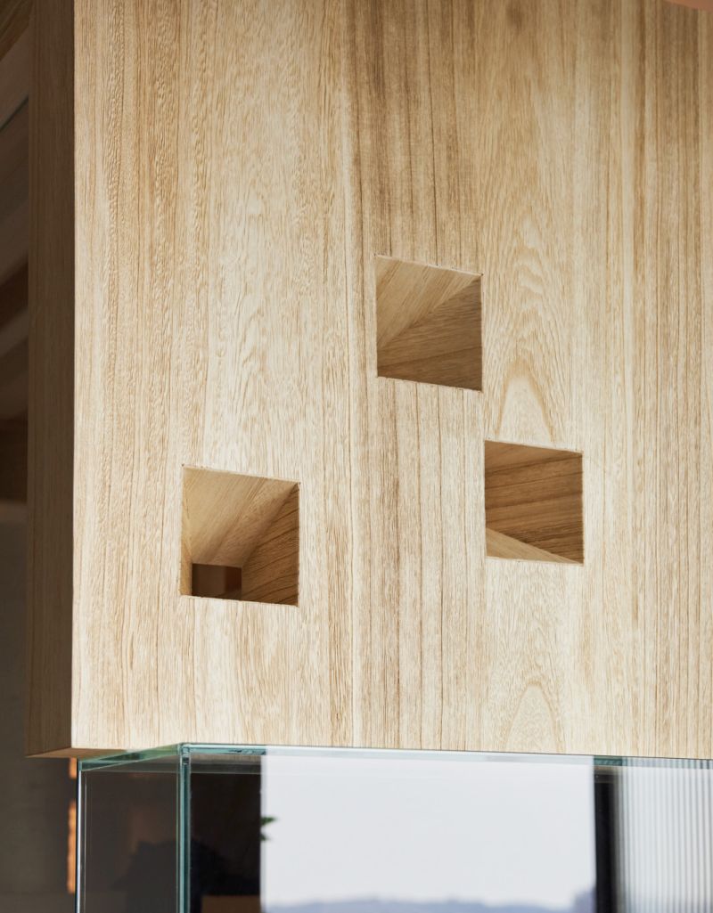 This Wood and Glass Enclosure by INDOT is a Lounge Area Dedicated to Cats