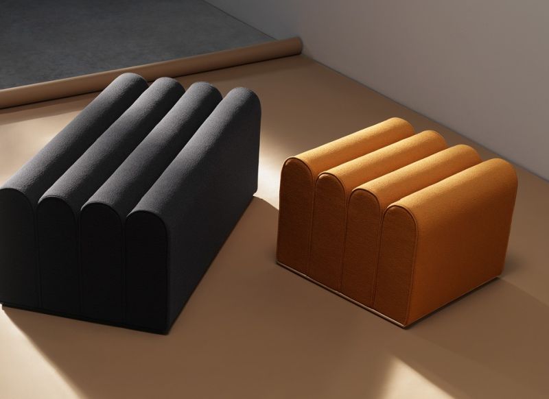 Arkad Designer Poufs by Note Design Studio for Zilio A&C