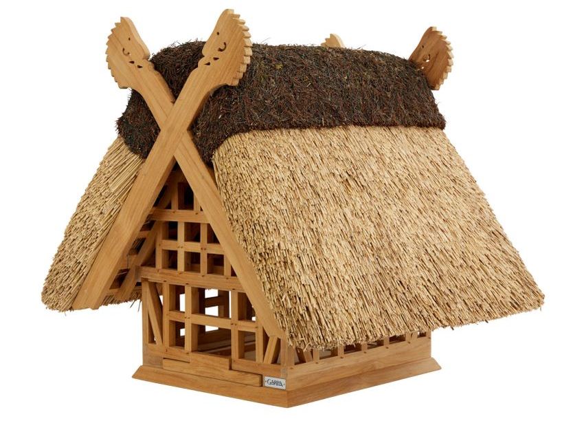 Birdhouse with Thatched Roof