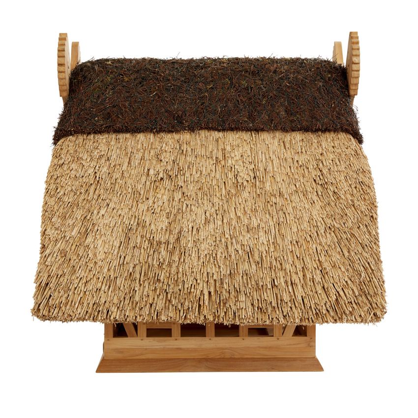 Birdhouse with Thatched Roof