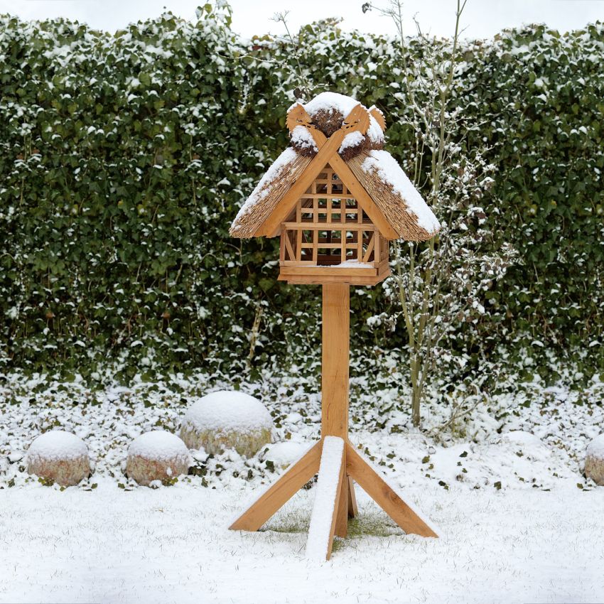 Birdhouse with Thatched Roof