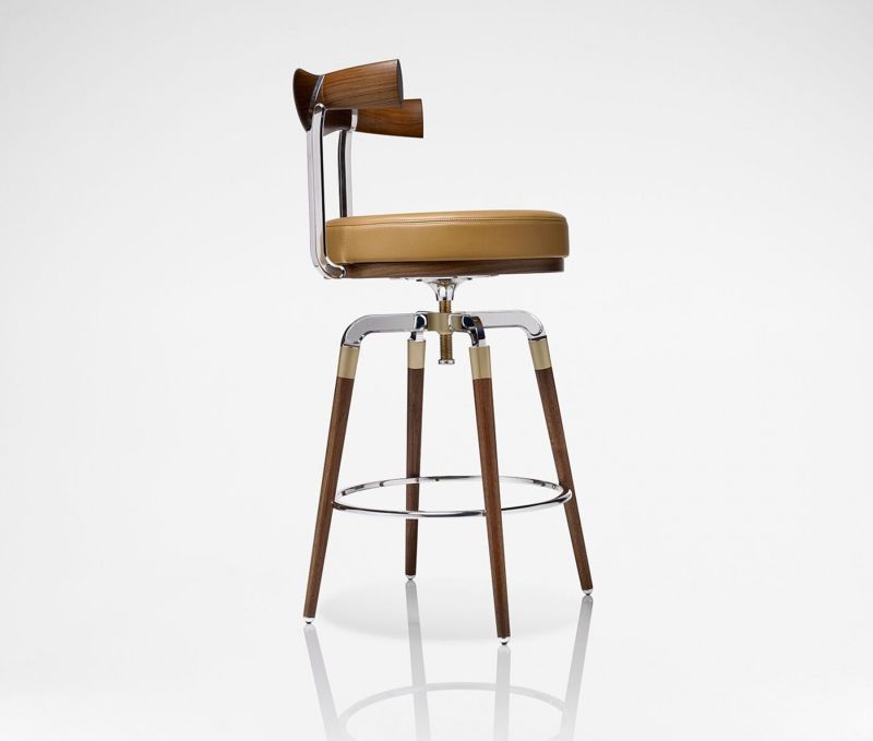 David Linley’s Rifle Bar Stool with Shotgun-Inspired Legs 