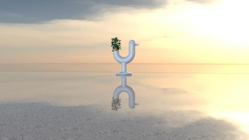 Eero Aarnio’s Self-Watering Peacock planter for Vondom