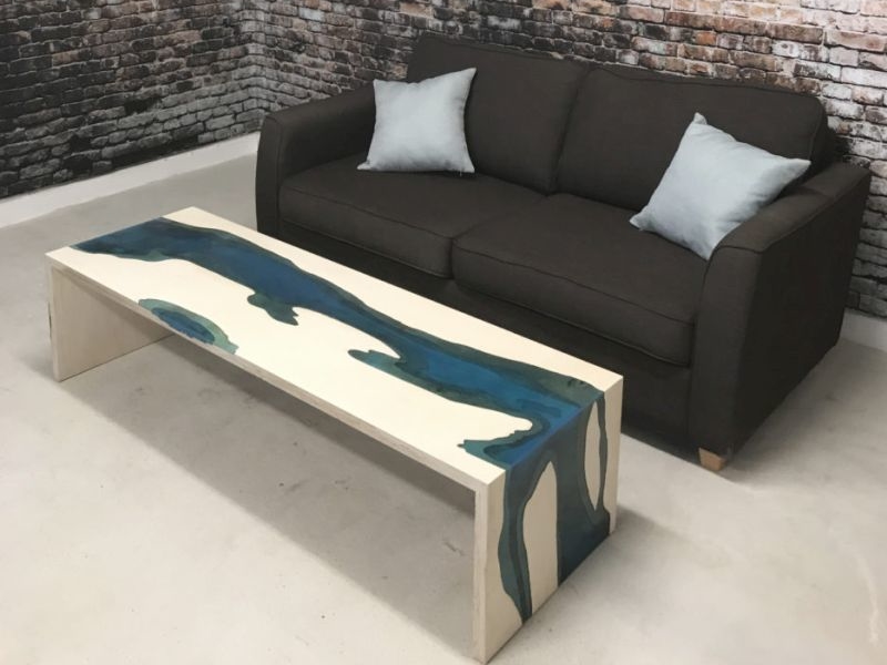 Epoxy Waterfall Coffee Table by Revive Joinery