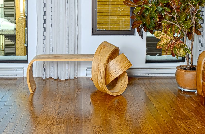 Kino Guerin Bends Laminated Wood into Inviting Curved Furniture