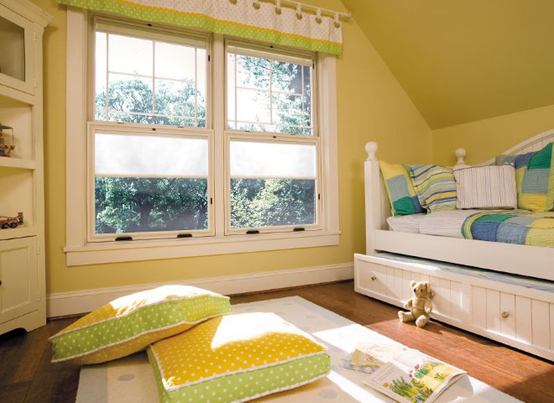Pella Designer Series of between-the-glass blinds with Insynctive technology