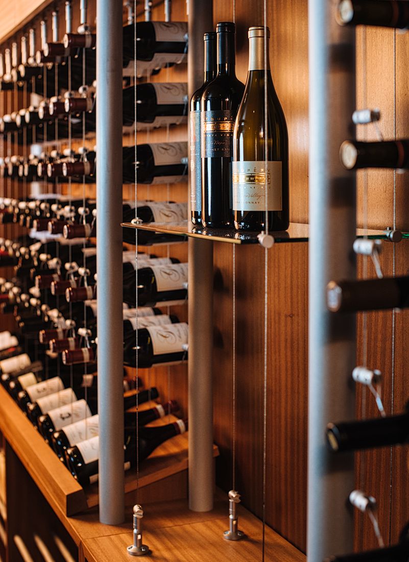 Sommi Turns This Basement Nook into a Custom Wine Room