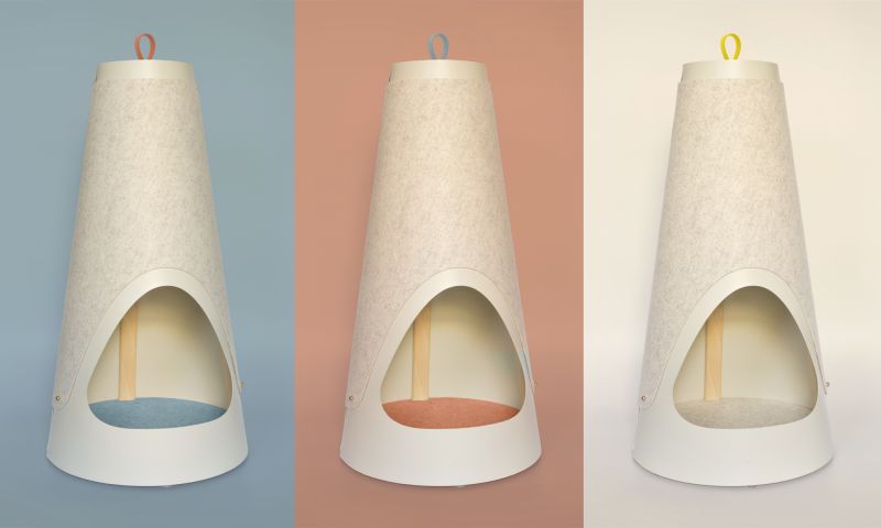 The Cone cat bed cum scratching post by WISKI