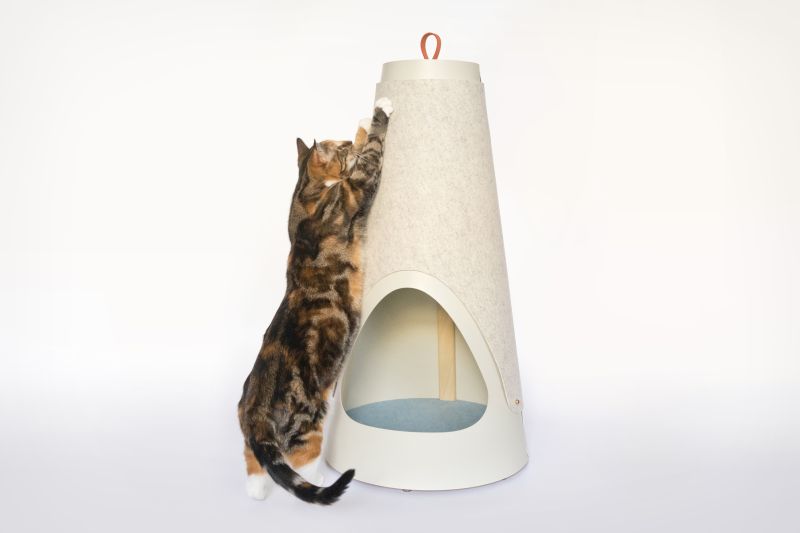 The Cone cat bed cum scratching post by WISKI