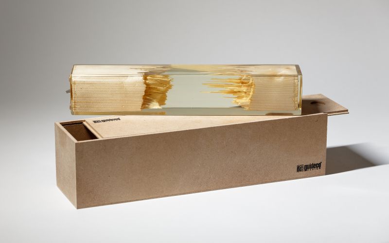 Wood and Resin Lamp by Guideco Design