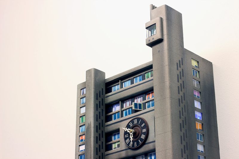 Concrete Cuckoo Clocks by Guido Zimmermann for Brutalism Fans