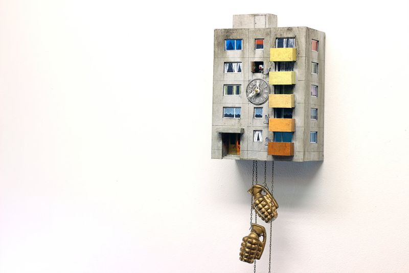 Concrete Cuckoo Clocks by Guido Zimmermann for Brutalism Fans 
