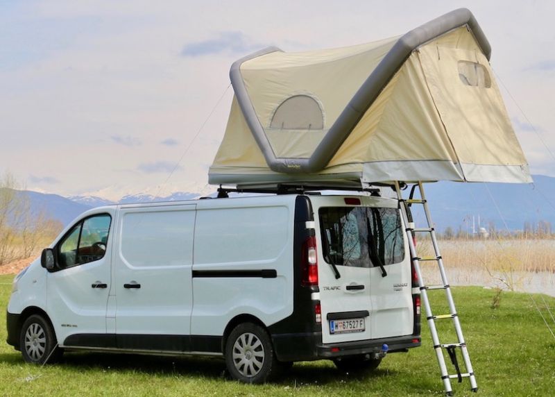 Inflatable Rooftop Tent Lets You Float over Water