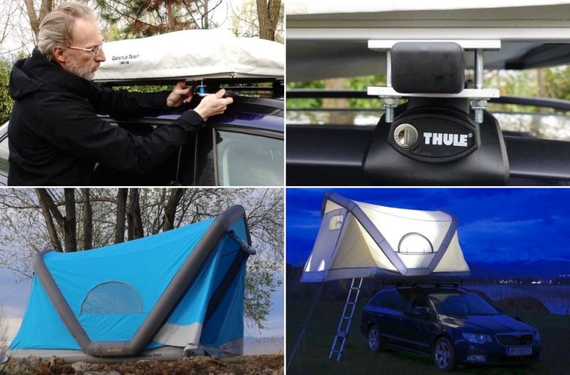 Inflatable Rooftop Tent Lets You Float over Water