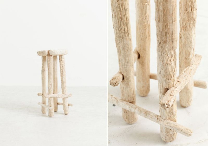 How about scratching and Biting Wood to Make a Stool? 