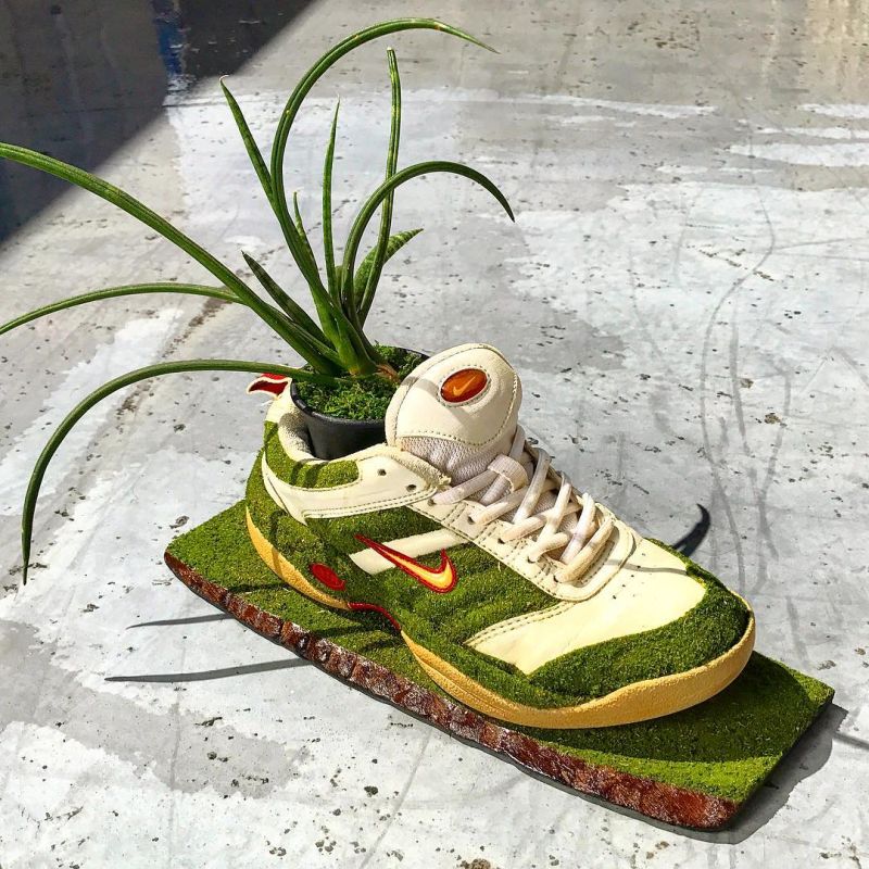 Kosuke Sugimoto Turns Old Sneakers into Mind-Blowing Moss Planters