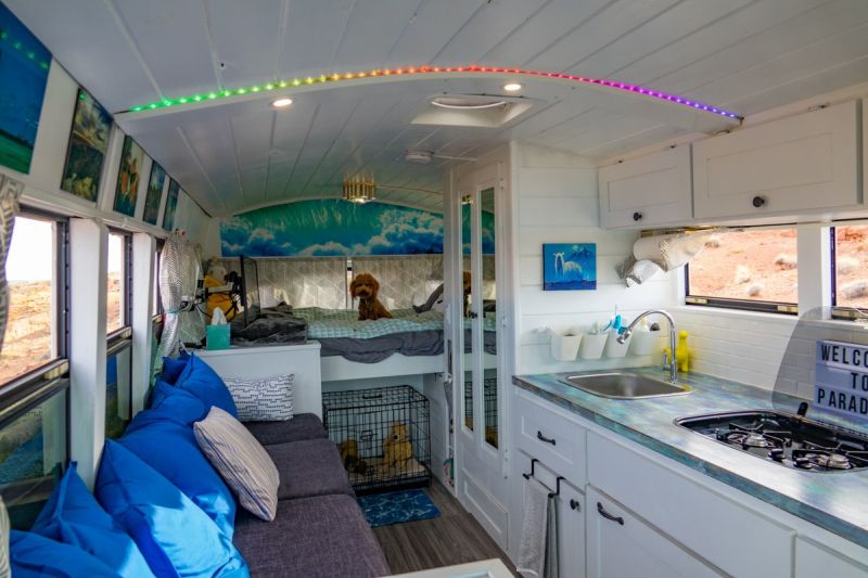 Converted Bus Home by Nicholas and Heather