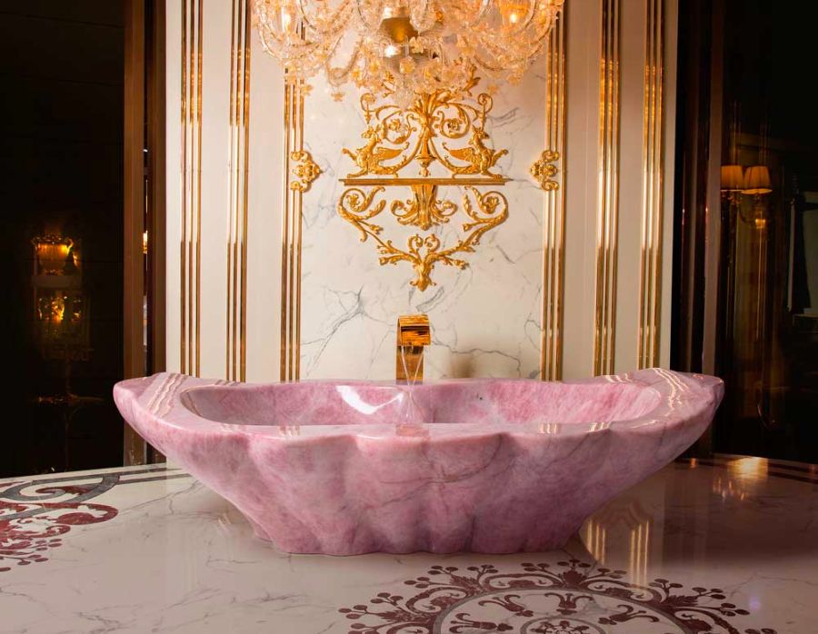 Baldi Home Jewels Rock Crystal Bathtub for 22 Carat Villas