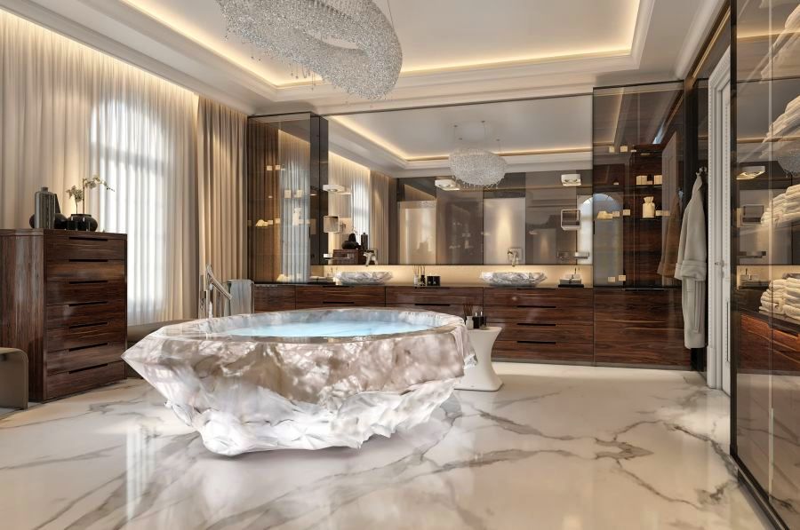 Baldi Home Jewels Rock Crystal Bathtub