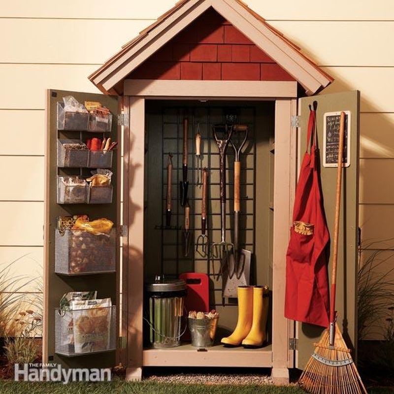 4 Garden Tool Storage Ideas For A, Diy Outdoor Storage Cabinet With Shelves