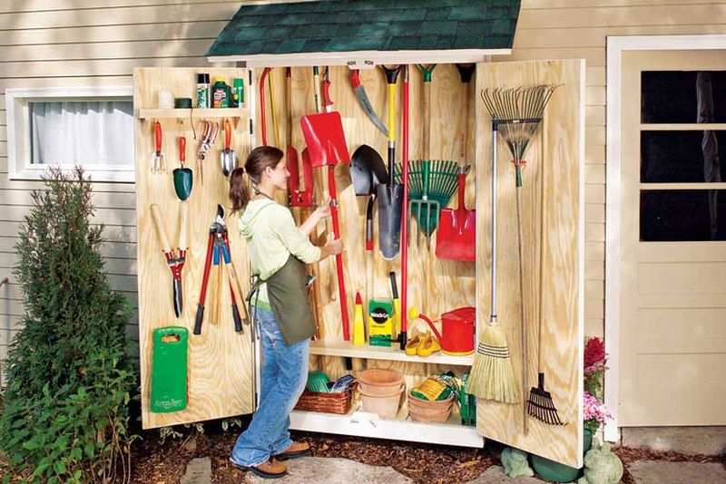 DIY Garden Tool Cabinet