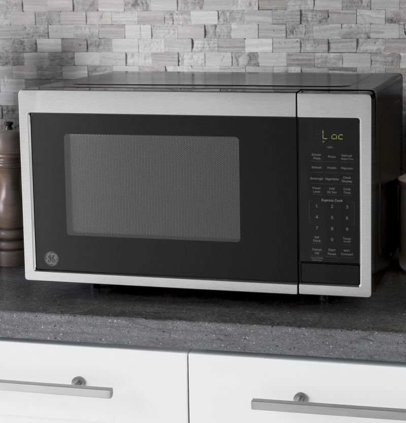 GE Smart Countertop Microwave Oven with Scan-to-Cook Technology