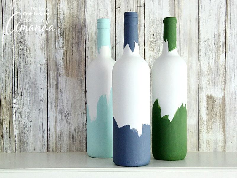 Painted Wine Bottles