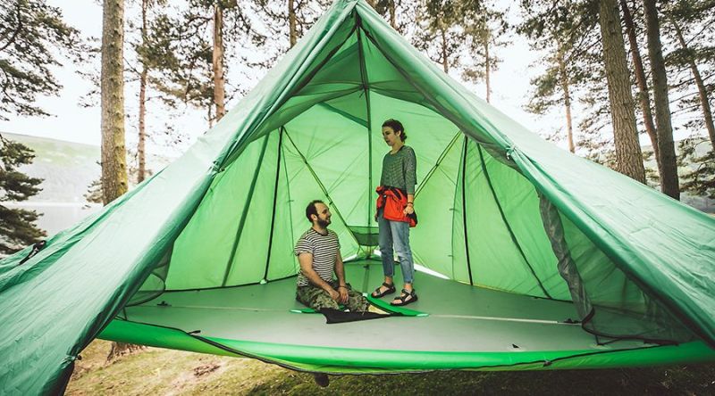 Tentsile Universe Camping Tent Pops on Land, Trees, and Water 